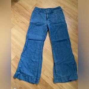 Women’s wide leg linen denim
